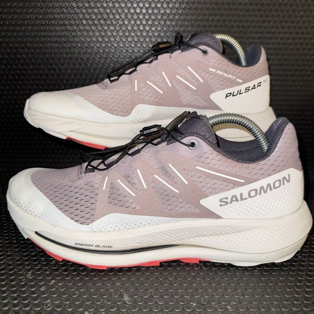 Salomon Pulsar Athletic Shoes in Gray and White